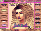 Sims 4 — JadeDevil14 - Lip Art Set 1 by Jadedevil14 — Lip art with 11 swatches. All credit goes to the Makeup Artists.