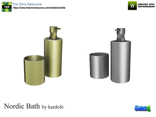 Sims 4 — kardofe_Nordic Bath_Gel Dispenser by kardofe — Set of a glass and a gel dispenser for the sink, in two color