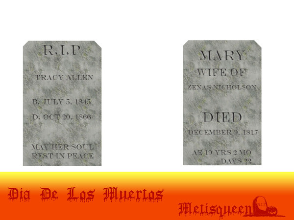 Sims 4 — Metisqueen DiaDeLosMuertosGraves by metisqueen2 — Add a spooky graveyard with this grave from days gone by.