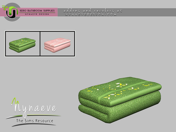 Sims 4 — Xero Folded Towel by NynaeveDesign — Xero Bathroom Supplies - Folded Towel Located in: Decor - Miscellaneous