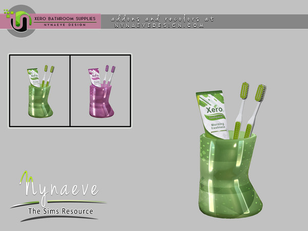 Sims 4 — Xero Toothbrush Holder by NynaeveDesign — Xero Bathroom Supplies - Toothbrush Holder Located in: Decor -