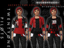 Sims 3 — Twenty One Pilots Blurryface Jacket Pack for Girls by Downy Fresh — Available for both adult and teen girls,