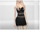 Sims 4 — Black Lace Dress by antiyumi — x custom thumbnail x base game only