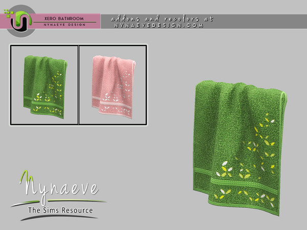 Sims 4 — Xero Bathtub Towel by NynaeveDesign — Xero Bathroom - Bathtub Towel Located in: Decor - Miscellaneous Price: 33