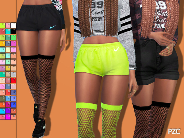 Sims 4 — Sporty Fishnet Tights by Pinkzombiecupcakes — -Just a little something you may need. -Cool fishnet tights