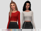 Sims 4 — Ania Top by Metens — Comes in 15 colours. EA mesh edit I hope you like it! :)