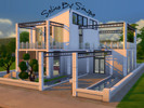 Sims 4 — Solina (base game only) by Simspo — Solina is a modern flat with two bedrooms, an open kitchen and a dining