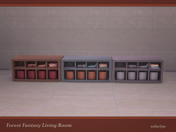Sims 4 — Forest Fantasy Living Room Hallway Table by soloriya — Hallway table with many decorative items and slots for