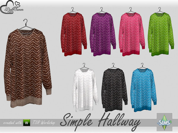 Sims 4 — Simple Hallway Hanging Cloth v2 by BuffSumm — Part of the *Simple Hallway* Set ***TSRAA***