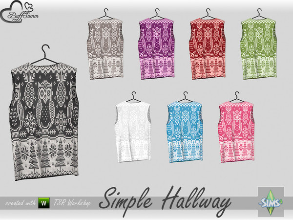 Sims 4 — Simple Hallway Hanging Cloth v5 by BuffSumm — Part of the *Simple Hallway* Set ***TSRAA***