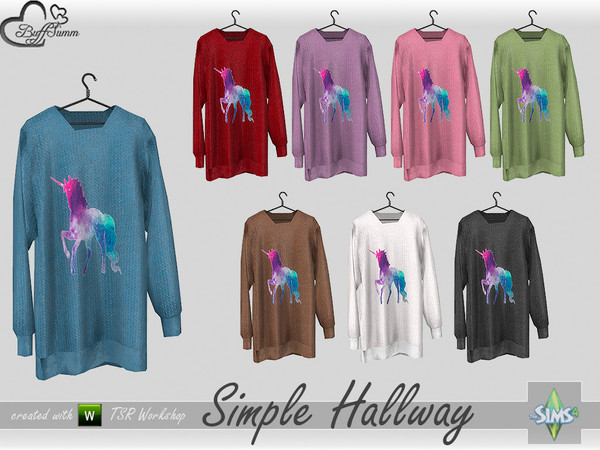 Sims 4 — Simple Hallway Hanging Cloth v6 by BuffSumm — Part of the *Simple Hallway* Set ***TSRAA***