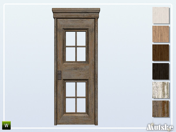 Sims 4 — Upton Door Glass Single 2x1 by Mutske — This door is part of the Upton Constructionset. Made by Mutske@TSR. 