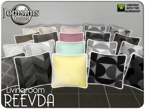 Sims 4 — reevda cushions deco for sofa by jomsims — reevda cushions deco for sofa