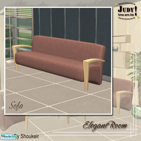 Sims 2 — Judy Elegant Living Room - Sofa by judyhugsnoopy — Another recolor choice for your sim house :) Dark pink with