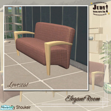 Sims 2 — Judy Elegant Living Room - Loveseat by judyhugsnoopy — Another recolor choice for your sim house :) Dark pink