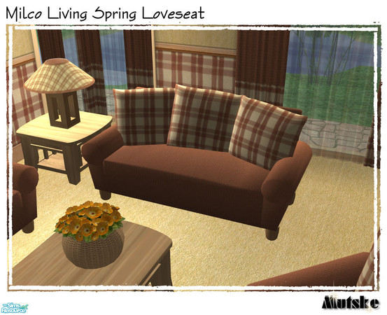 Sims 2 — Milco Spring Living - Loveseat by Mutske — Recolor of my Milco Livingroom set.