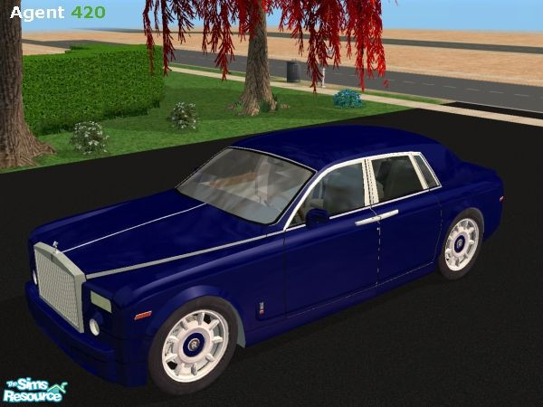 Sims 2 — Dark Blue Rolls Royce Phantom V1.5 by Agent420 — A Luxurious Dark Blue Rolls Royce Phantom V1.5. Mesh by Tre