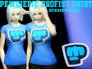 Sims 4 — PEWDIEPIE SHIRT by KACEYxMARIE — blue shirt with brofist logo