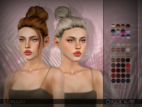Sims 3 — LeahLillith Clique Hair by Leah_Lillith — Clique Hair All LODs Custom CAS thumbnail hope you will enjoy^^