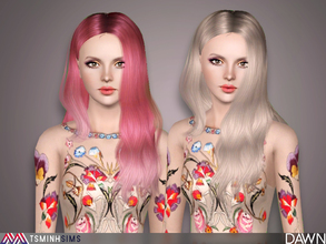 Sims 3 — Dawn ( Hair 29 ) by TsminhSims — - New meshes - All LODs - Smooth bone assigned 