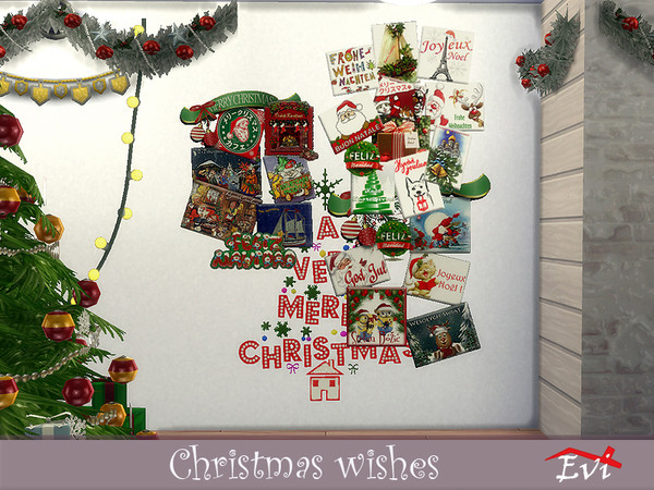 Sims 4 — Christmas wishes by evi — Seasonal greetings cards in different languages