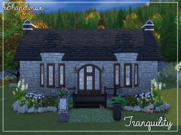 Sims 4 — Tranquility by naora2 — Cat friendly home nestled in the corner of Brindleton Bay. Features include beautifully