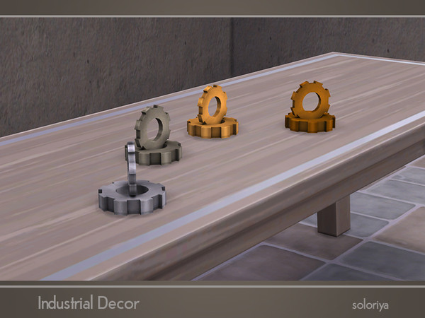 Sims 4 — Industrial Decor Two Gears by soloriya — Two small gears in one mesh. Part of Industrial Decor set. 4 color