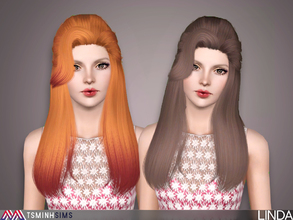 Sims 3 — Linda ( Hair 24 ) by TsminhSims — - New meshes - All LODs - Smooth bone assigned 