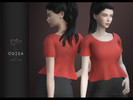 Sims 4 — Orisa Top by Nisuki — A simple top with peplum bottom.
