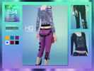 Sims 4 — SCmod goth uniform rev2 by Sasha_Chen — RAVE iNdustrial Cybergoth uniform rev#2 New colors and prints HQ