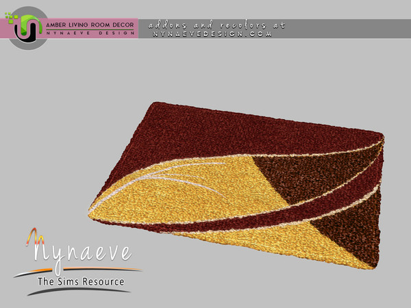 Sims 4 — Amber Rug by NynaeveDesign — Amber Living Room - Rug Located in: Decor - Rugs Price:39 Tiles: 3x2 Color Options: