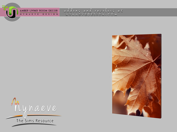 Sims 4 — Amber Stretched Canvas Print by NynaeveDesign — Amber Living Room - Stretched Canvas Print Located in: Decor -