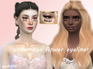 Sims 4 — Under-eye Flower Eyeliner by Mello199 — eyeliner with under-eye flower print 