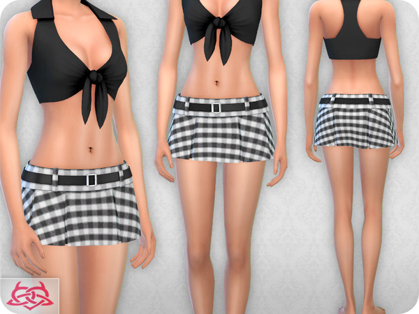 Sims 4 — Mini Pleated 2 RECOLOR 4 (Needs mesh)  by Colores_Urbanos — 15 options Need mesh, look at recommended or