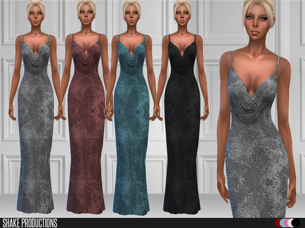 Sims 4 — ShakeProductions 83-1 by ShakeProductions — Gown with sequin details 5 Colors