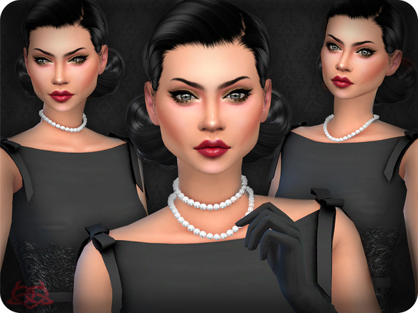 Sims 4 — Classic Pearls x3 (original mesh) by Colores_Urbanos — 3 different positions, 2 colors each position New mesh