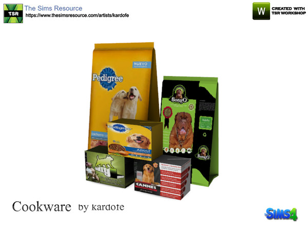 Sims 4 — kardofe_Cookware_Dog food by kardofe — Dog food packages