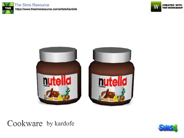 Sims 4 — kardofe_Cookware_Nutella by kardofe —  Two Nutella boats