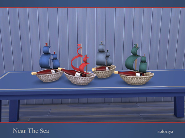 Sims 4 — Near The Sea Basket Ship with a Bottle by soloriya — Basket ship with a bottle. Part of Near the Sea set. 4