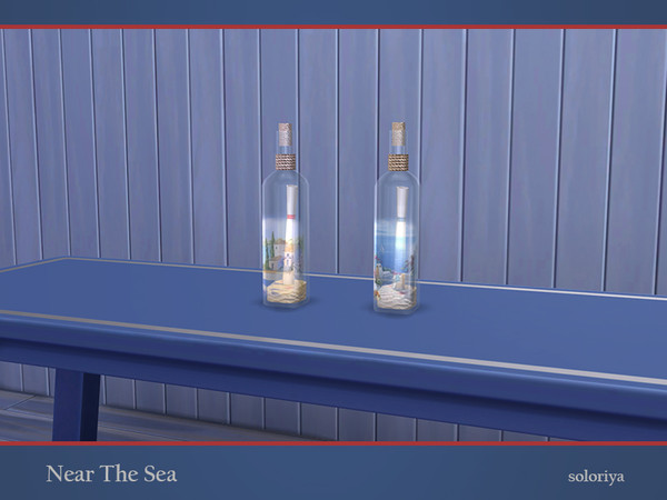 Sims 4 — Near The Sea Bottle with a Scroll by soloriya — Bottle with a scroll on sand. Part of Near the Sea set. 2 color