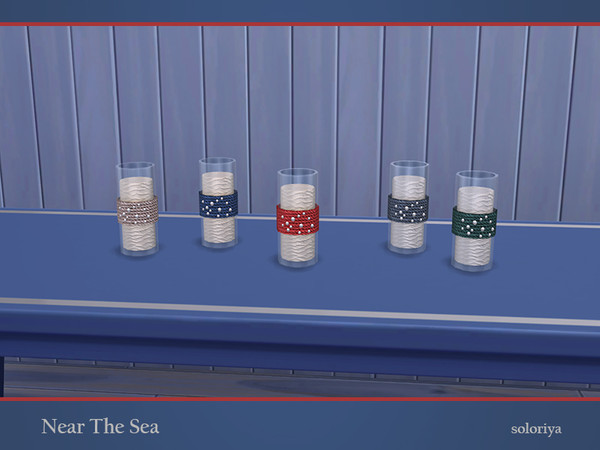 Sims 4 — Near The Sea Glass by soloriya — Glass with sand, ropes and pearls. Part of Near the Sea set. 5 color