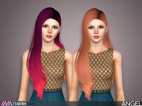 Sims 3 — Angel ( Hair 49 ) by TsminhSims — - New meshes - All LODs - Smooth bone assigned 