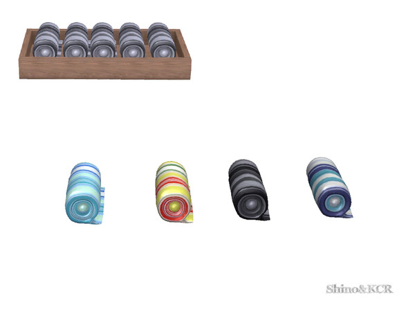 Sims 4 — Japan Bathroom - Towel round by ShinoKCR — Furniture and Decorative with Japanese Touch in Clutter