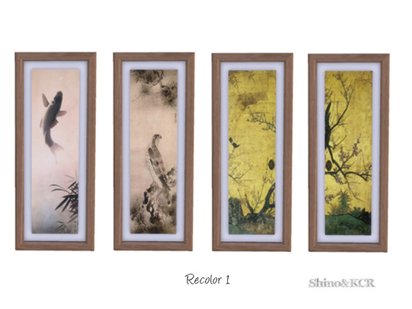 Sims 4 — Japan Bedroom - Painting 1 - Recolor 1 by ShinoKCR — You will need to have the Mesh and the Recolor in Game to