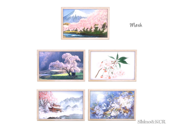 Sims 4 — Japan Bedroom - Painting 2 - Mesh by ShinoKCR — Furniture with a japanese touch
