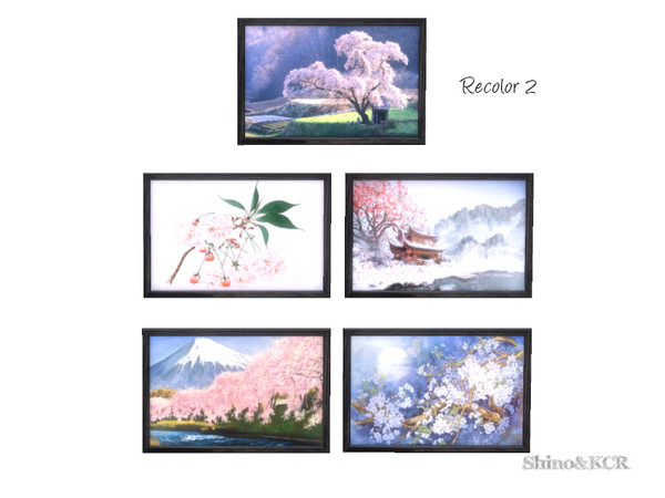 Sims 4 — Japan Bedroom - Painting 2 - Recolor 2 by ShinoKCR — you need the Mesh and the Recolor in Game to make it work