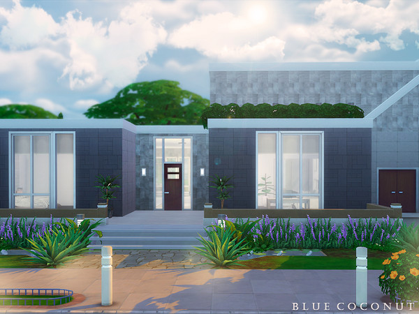 Sims 4 — Modern Tranquility  by BlueCoconut — Full of natural light, this spacious house will delight your sims. It has 3