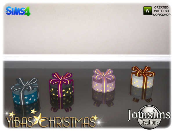 Sims 4 — yibas christmas deco gift box round more small by jomsims — yibas christmas deco gift box round more small