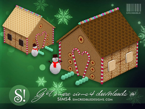 Sims 4 — Holiday Yummies - gingerbread house *decor only* by SIMcredible! — by SIMcredibledesigns.com available at TSR 2