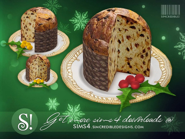 Sims 4 — Holiday Yummies - Panettone *decor only* by SIMcredible! — by SIMcredibledesigns.com available at TSR 2 colors